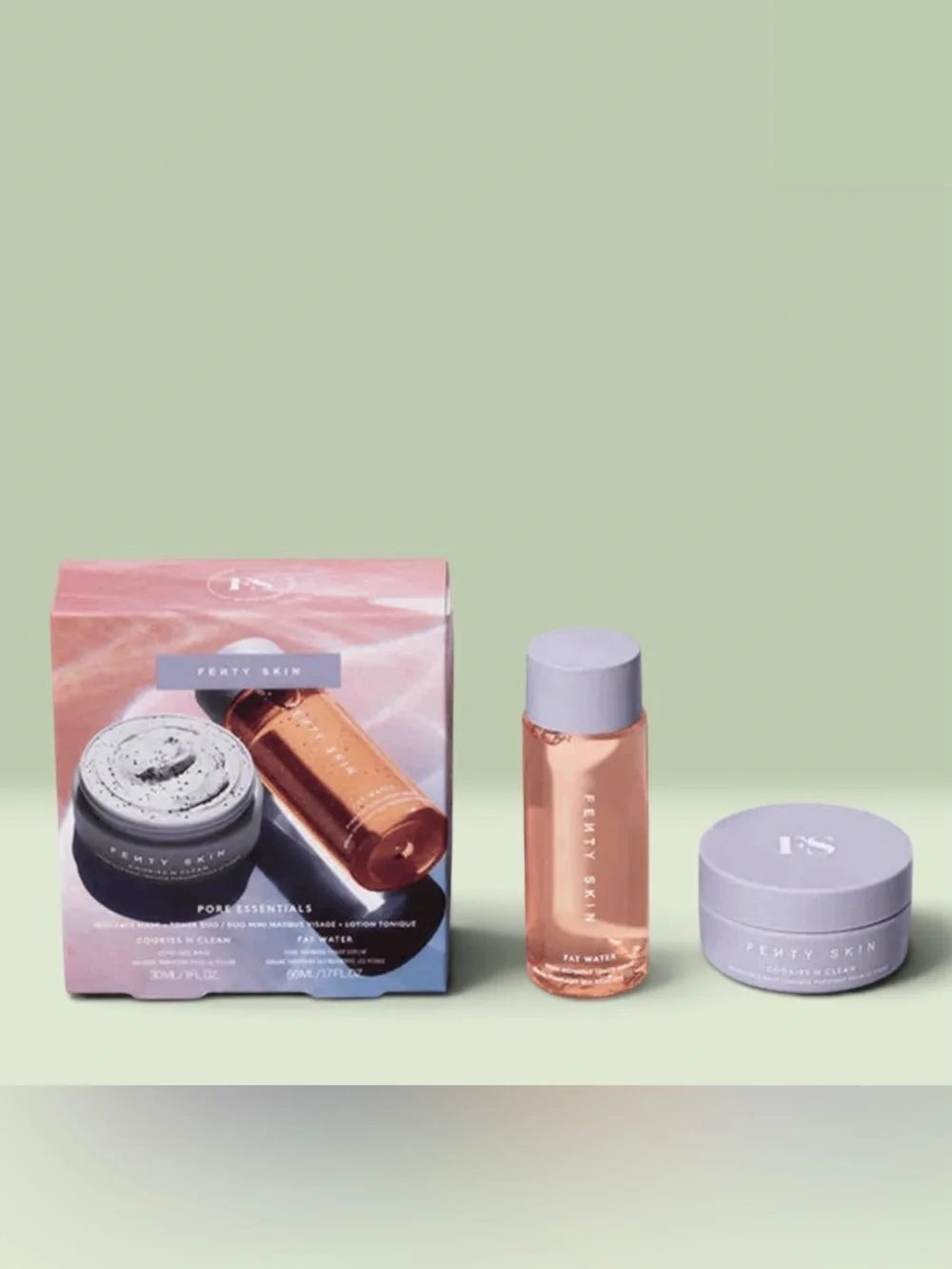 Fenty Skin Pore Essential Cookies N Cream  Face Mask & Fat Water Toner Duo NIB